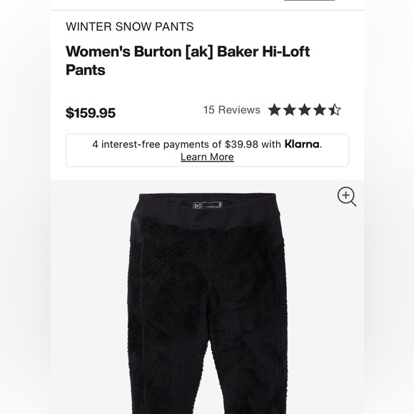 Women's Burton [ak] Baker Hi-Loft pants, mid layer, snowboarding leggings - Picture 10 of 11